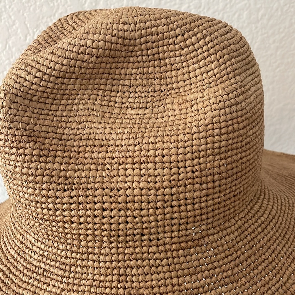 NWT Janessa Leone Tan Waverly Hat Raffia Straw - Picture 6 of 6